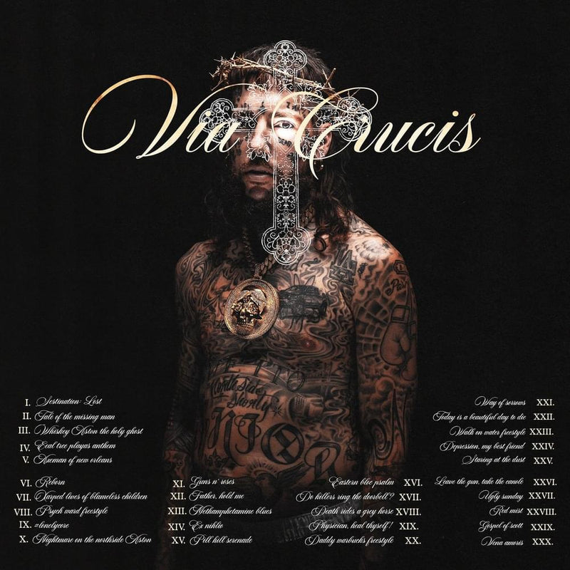 Scrim - Via Crucis Vinyl Record 2LP | Custom Limited Edition Physical | G59, Suicideboys, 30-Track Deluxe Back