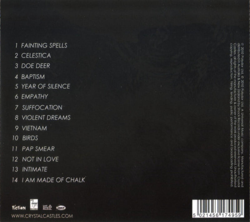 Crystal Castles (II) CD Back