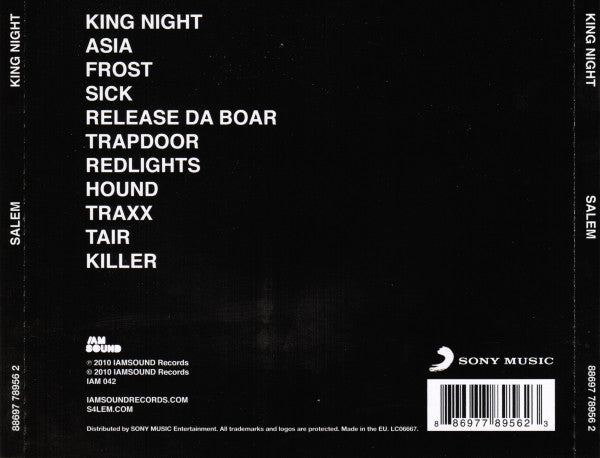 King Night Salem CD Back