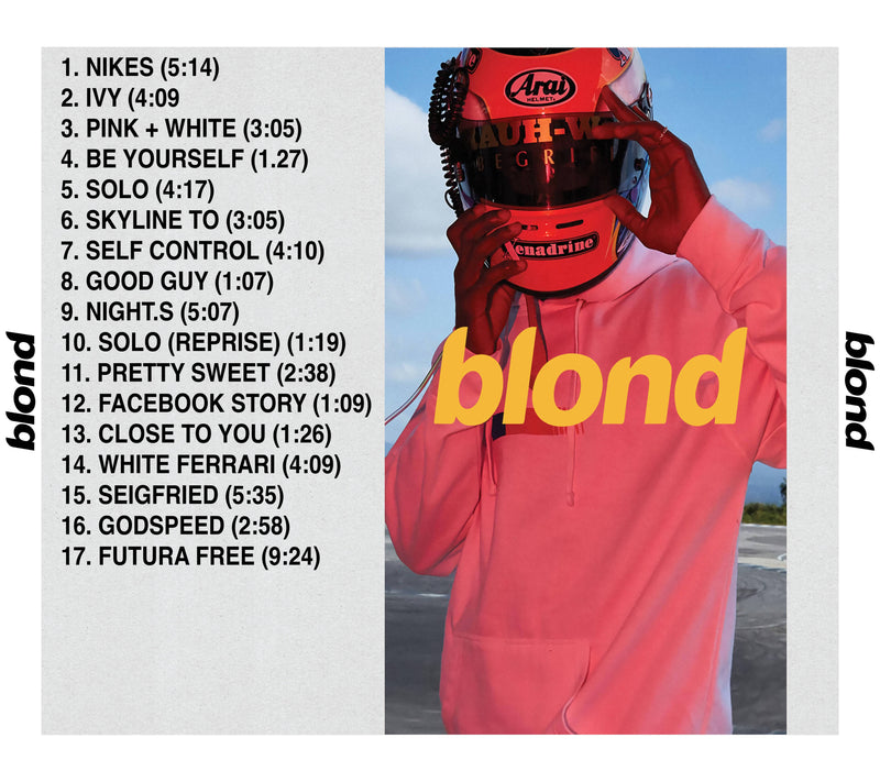 Blonde - Frank Ocean CD Back