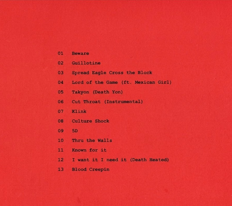 Death Grips Ex-Military CD Back