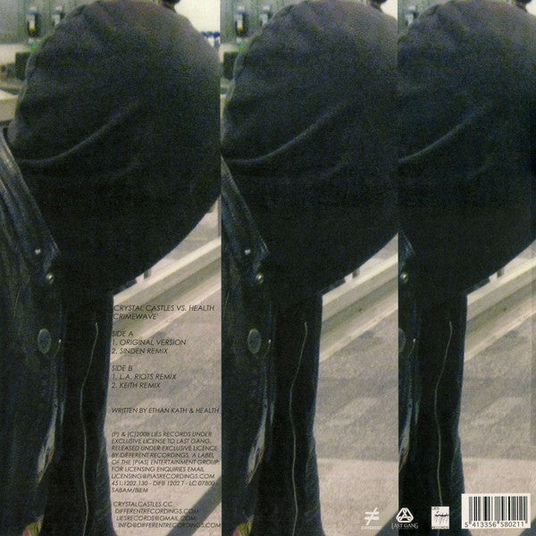 Crimewave EP Crystal Castles Vinyl Record LP Back