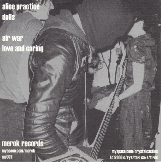 Alice Practice EP Crystal Castles Vinyl Record LP Back