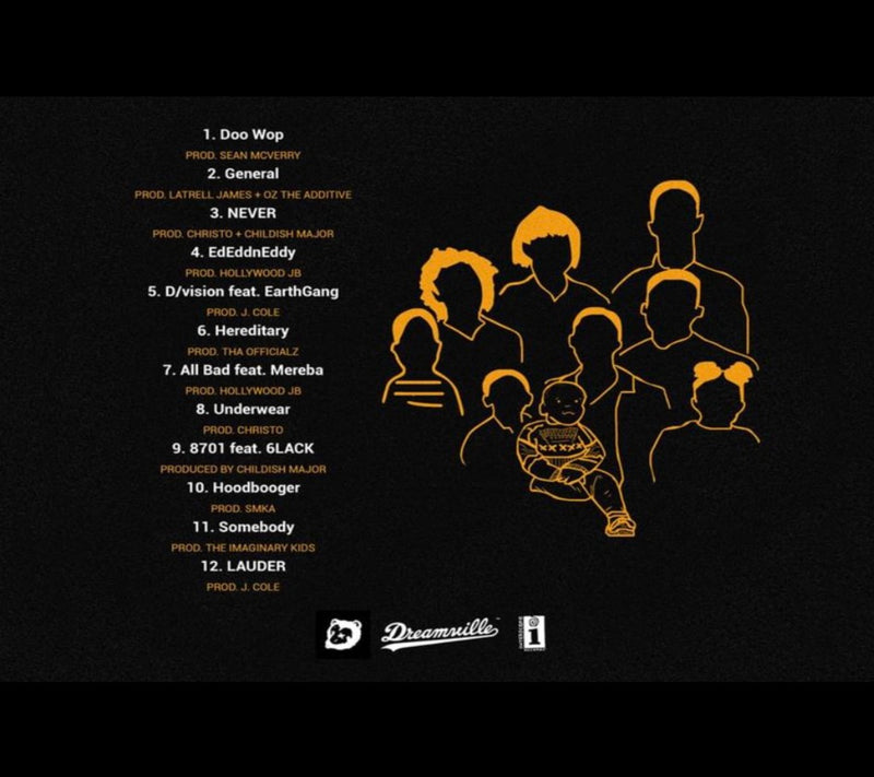 JID The Never Story CD Back