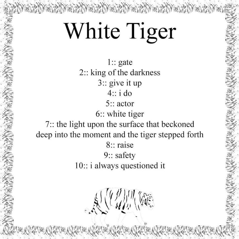 2Hollis White Tiger CD Back