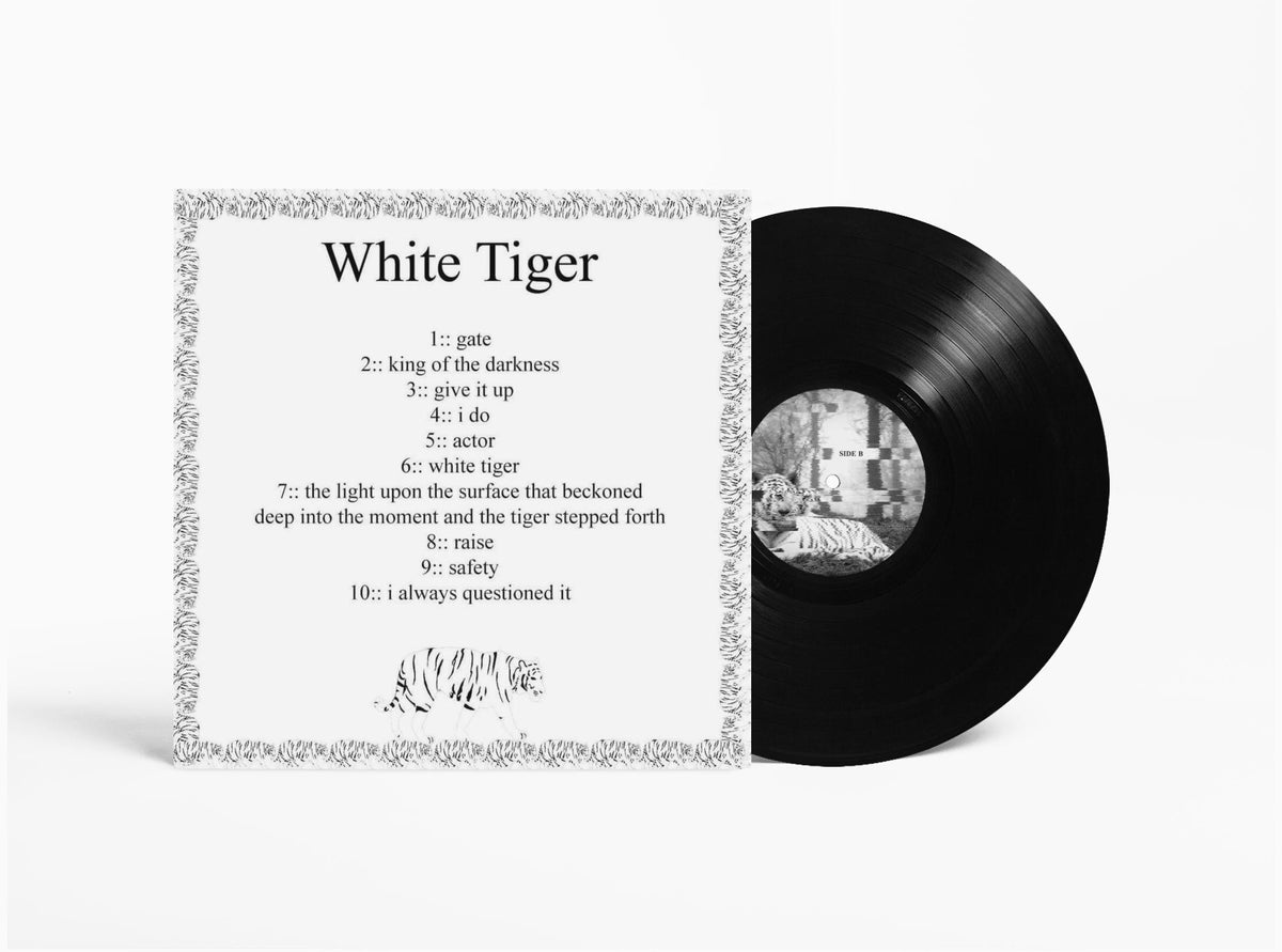 2Hollis White Tiger Vinyl Record LP