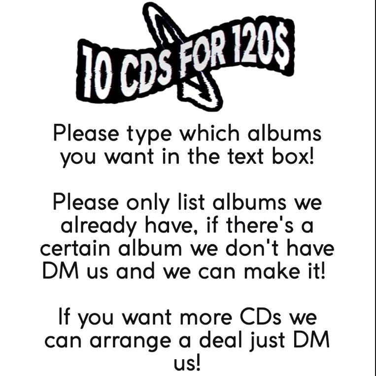 10 CDs Bundle - Any CDs you want from our store!