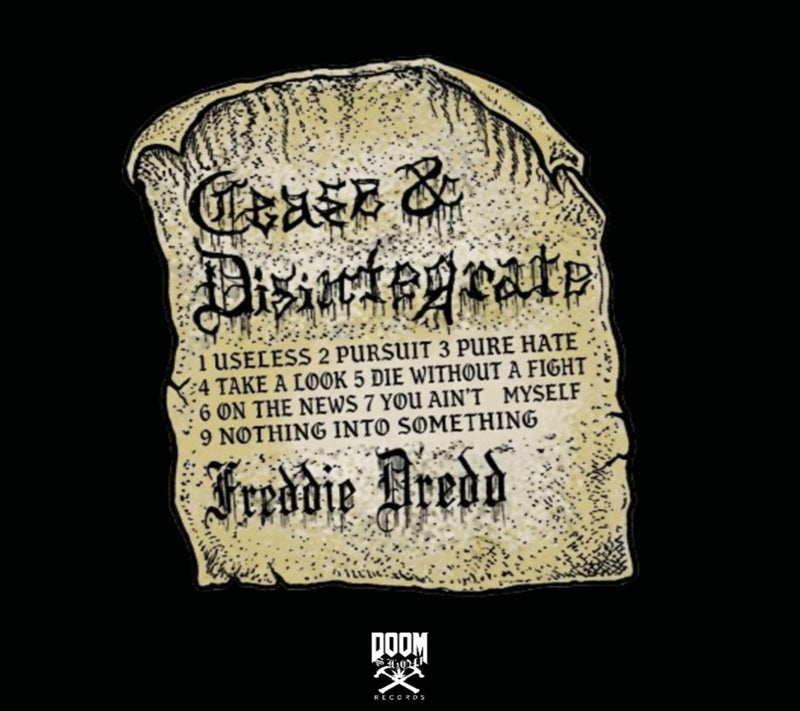 Cease & Disintegrate Freddie Dredd CD Back